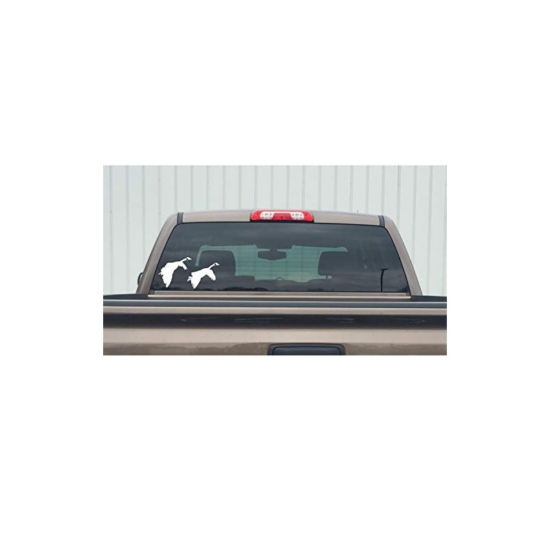 Pair of Geese Gliding in Waterfowl Hunting Decal Waterfowl Hunting