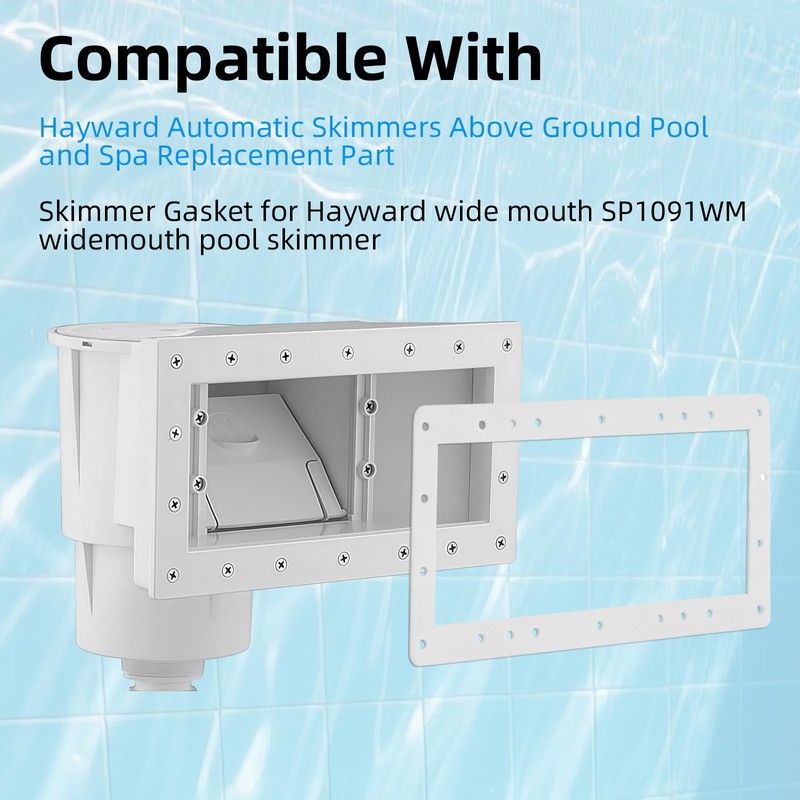 SPX1091GW Wide Mouth Butterfly Gasket Compatible with Hayward Automatic Skimmers