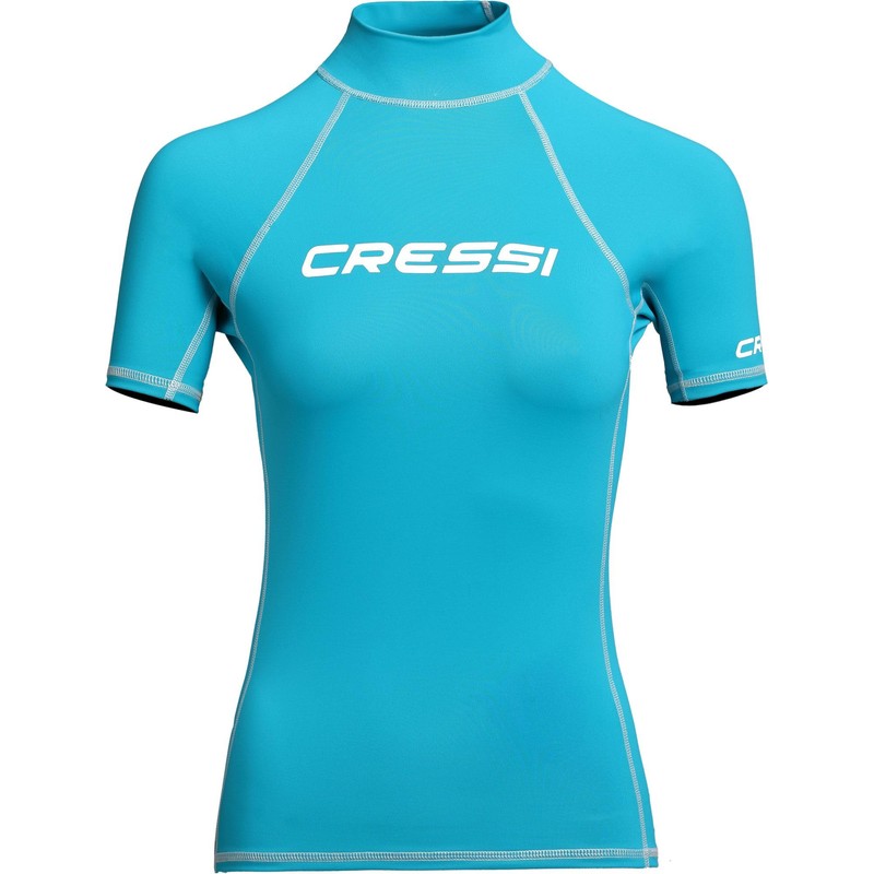 Cressi Women's Rash Guard, Aquamarine, Large Size 4 UK