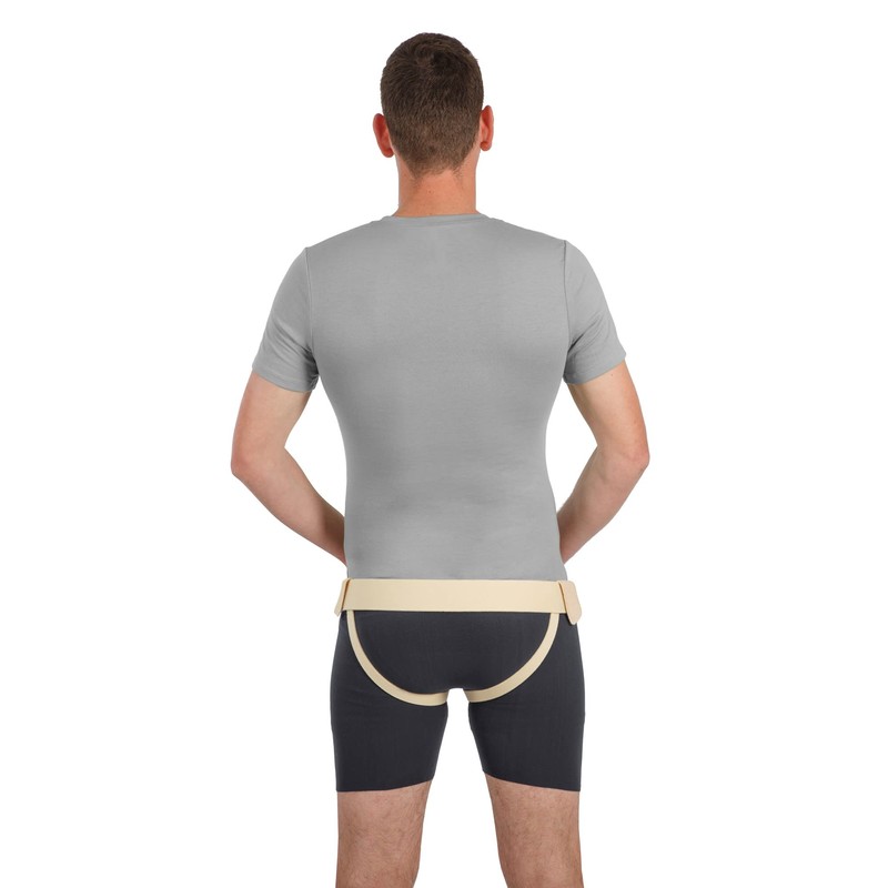 Movibrace Inguinal Groin Hernia Belt Beige (Medium, Double)
