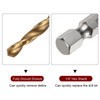 sourcing map 10pcs 1/8" Hex Shank Drill Bits 1/4" Titanium