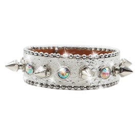 EVERBLTING Rhinestone Bracelet Studded Y2k Bracelet Goth Bracelets Emo Punk Bracelets Leather Bracelet for Men Cuff Bracelets for Women