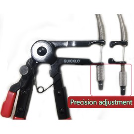 QUICKLO Radiator Hose Clamp Pliers Automotive – Corrosion-Resistant Hose Clamp Tool with Non-Slip Polymer Coating, Tension & Ratchet Locking Mechanisms，Precision adjustable