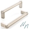 ASKANO 10 Pack 5 Inch Hole Centers, Knurled Brushed Nickel