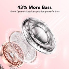 QXQ Bluetooth Headphones Sport, In-Ear Headphones Wireless Bluetooth 5.3, 60 Hours Playtime, with Charging Case, LED Display, IPX7 Waterproof Earbuds, Comfort Fit, Deep Bass Earphones, Bluetooth Pink