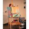 DJAR Large Art H-Frame Easel with Storage Drawer and Shelf,