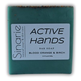 Sinarie Exfoliating Orange & Birch Hand Soap for Mechanics and Gardeners - Natural Pumice & Walnut Scrub Soaps