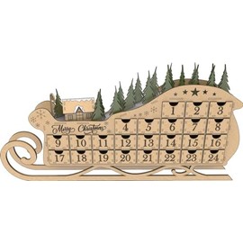 Birds Wood Shack 3D Puzzle Shack Sleigh Bells Ring - Advent Calendar - Easy to Assemble Model Building Kits with Intricate Detailing, W3.3' x L30.1' x H15.5'