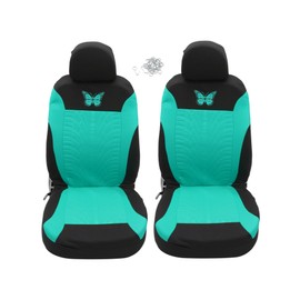 REPAIROCK Universal Car Seat Covers Kit Washable and Breathable Truck SUV Car Interior Seat Protectors Knitted Mesh Fabric Butterfly Pattern Green (Set of 4) Auto Replacement Parts