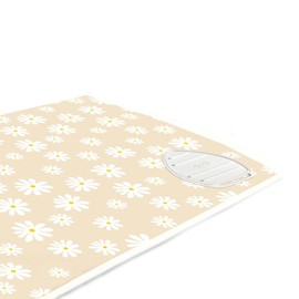 Encasa Homes Ironing Mat/Pad (Large 48"x28") with 3mm Padding & Silicone Iron Rest for Steam Pressing on Tabletop or Bed - Heat Resistant, Portable, Quilting & Travel Blanket - Daisy Beige