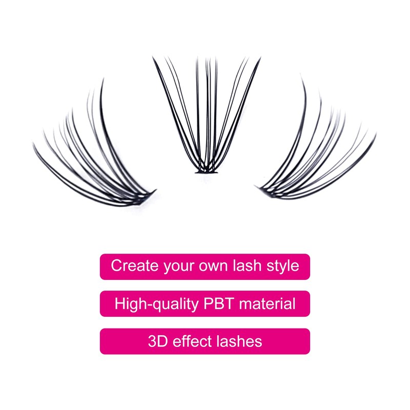 Cluster Lashes 20D DIY Eyelash Extension C D Curl Individual