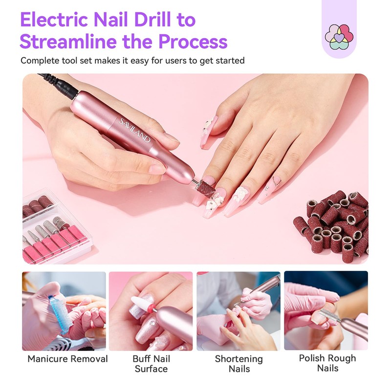 SAVILAND Acrylic Nail Kit with Everything: Professional Nails Kit Set