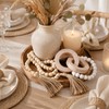 2 Pieces Decorative Wood Knot Link Chain Decor and Bead