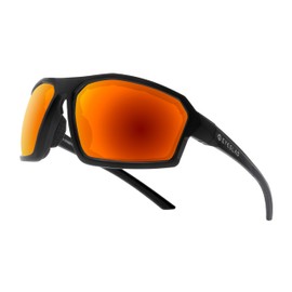 EYEGLAD REV Z87+ Powersports Motorcycle Riding Goggles High Impact HD High Contrast UV400 Inferno Red Sports Wrap Sunglasses Safety Glasses for Men & Women