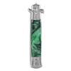 1PC Stainless Steel Switchblade Spring Pocket Oil Hair Comb Foldable