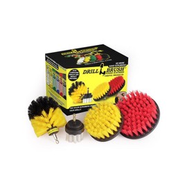 Drillbrush Drill Brush Attachment Set – Power Scrubber Brush for Tub, Tile, Shower, and Grout – All-Purpose Household Cleaning Brushes for Drill, Auto Detailing Brushes - Electric Grout Cleaner Kit