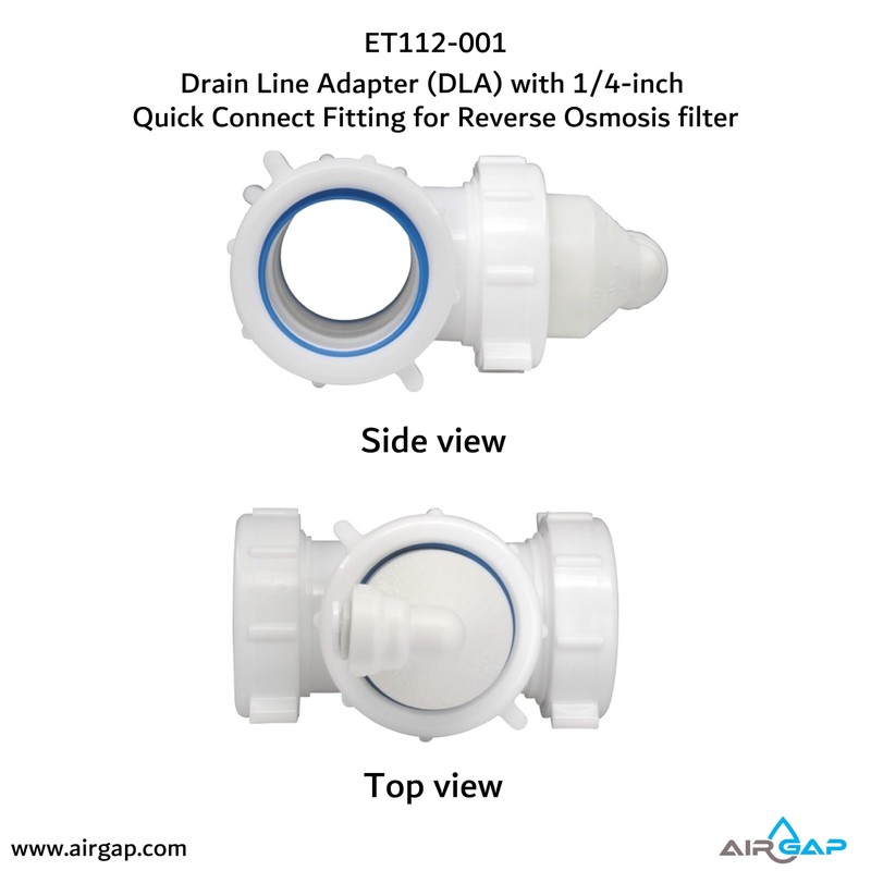 Drain Line Adapter (DLA) with 1/4-inch Quick Connect Fitting for