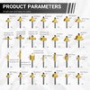 CATITO 100 Pieces Router Bits Set, 1/4" Shank Router Bit,