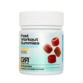 Gymrat Fuel Post Workout Gummies – Pomegranate Passion Flavor, Supports Muscle Recovery & Endurance, with Senactive® & Beepactive® – USA Made and GMP Certified, (60 Ct)