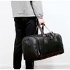 able me Men Leather Travel Weekend Overnight Duffel Bag Gym