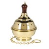 Sudbury Brass Round Single Chain Hanging Censer, 8 Inch