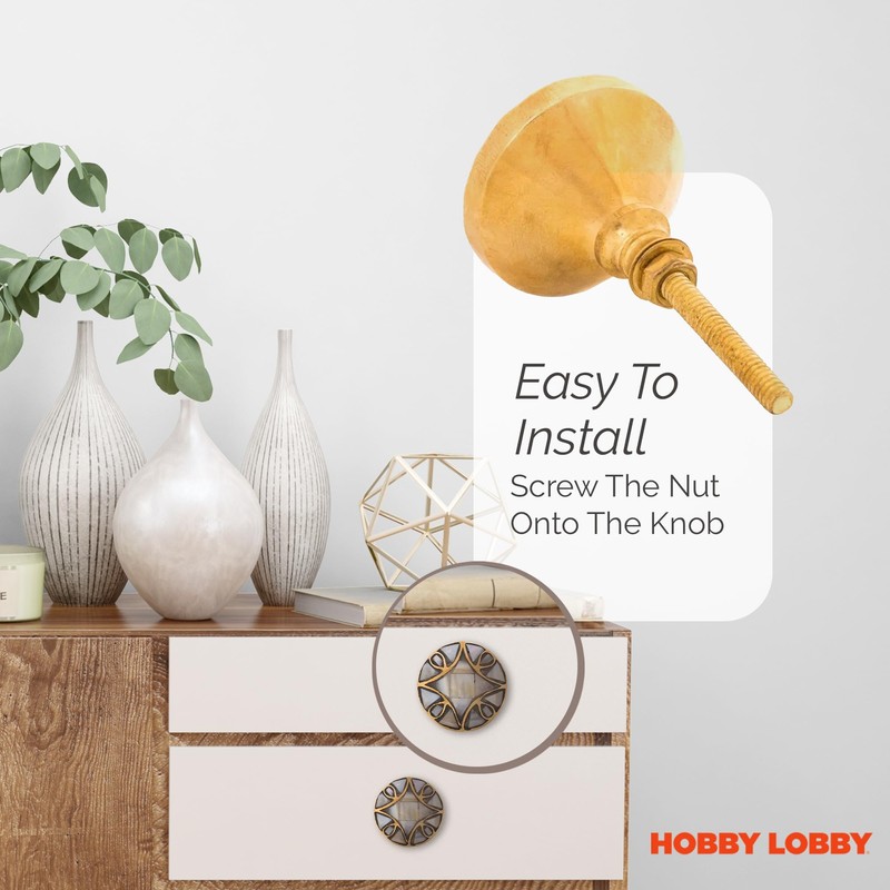 Brass Capiz Metal Knob – Premium Decorative Knobs for Cabinets