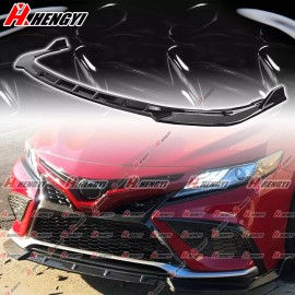 Unbranded Front Lip Splitter Chin Spoiler Gloss Black For Toyota Camry SE XSE 2021-2024