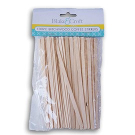 Disposable Birchwood Coffee Stirrers - 100 Pieces - 5.5 Inches
