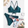 Zaful Women's Two-Piece Bikini Set, Bikini Bottoms with Braided Side