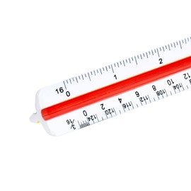Architectural Scale Ruler, 12” Plastic Architect Scale, Triangular Ruler for Architects, Students, Engineers, Drawing Drafting Tools
