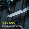 TRUE TITANIUM Block Multitool, 2.75" Tanto Blade, Scraper, Bottle Opener,