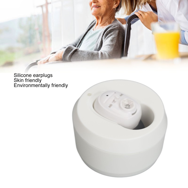Elderly Digital Sound Aids Rechargeable Mini Silicone Earplug Noise Cancelling