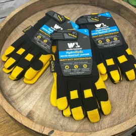 Wells Lamont 3 Pack Wells Lamont HydraHyde Heavy Duty Water Resistant Leather Work Gloves L