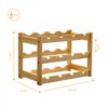 VASMIA Bamboo Wine Rack, Sturdy and Durable Wine Storage Cabinet