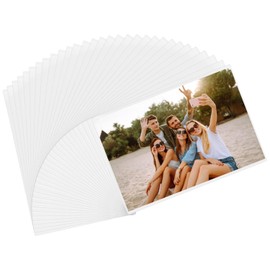 QWORK® 30 Pack Photo Frames, Magnetic Photo Frames For Fridge, 4"X6", Peel And Stick Picture Frames, Ideal for Blackboard, Fridge Display