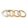 Bobeey 4pcs Round Carabiner Metal Spring Key Ring,Spring Snap Hooks