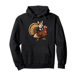 Cute French Bulldog And Turkey Thanksgiving Autumn Men Women Pullover Hoodie