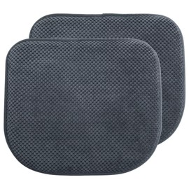 PAGGED Grey Foam Seat Cushions Kitchen Chairs Pads for Dining Chairs 2 Pack Non Slip Patio Seat Cushions Washable U Shaped Soft Thick Large Metal Wooden Chair Cushions,17" x 15"