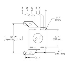 SEAWORTHY INNOVATIONS - 6" Tall Radar Mount - 316 Stainless Steel - 4.5 Degree Downward Angle - AFT Lean - P/N SW1076
