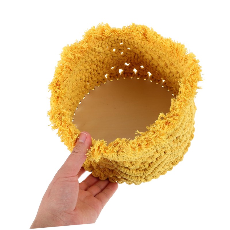 CAXUSD Nordic Style Cotton Rope Basket Versatile Storage for Cosmetics