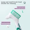 Octuitey Denture Brush 4Pcs Denture Toothbrushes，Denture Cleaning Care Cleaning Brush