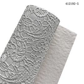 30cmx135cm Roll Solid Colored Flower Embossed Faux Leather Leatherette Fabric Synthetic Leather for Diy Making Bag Shoes CraftsColor: XHT-412192-5