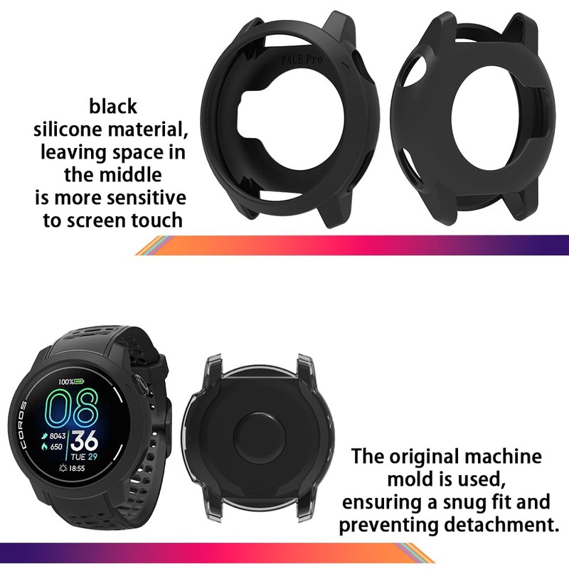 ISRcnst Compatible for Coros Pace Pro Screen Protector，HD Tempered Glass