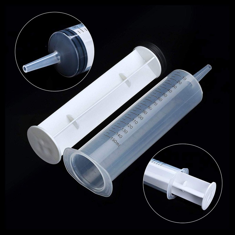 Acehome Disposable Syringe 150ml Large Syringe Set for Experiments, Industrial