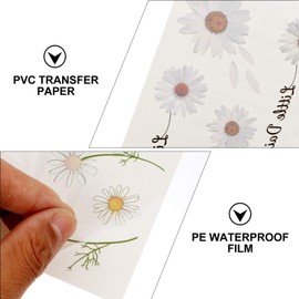 Lurrose 15 Sheets of Temporary Tattoo Daisy Face Stickers Waterproof Tattoo Stickers Women Girls Body Art Making Up (Ramdon Pattern)