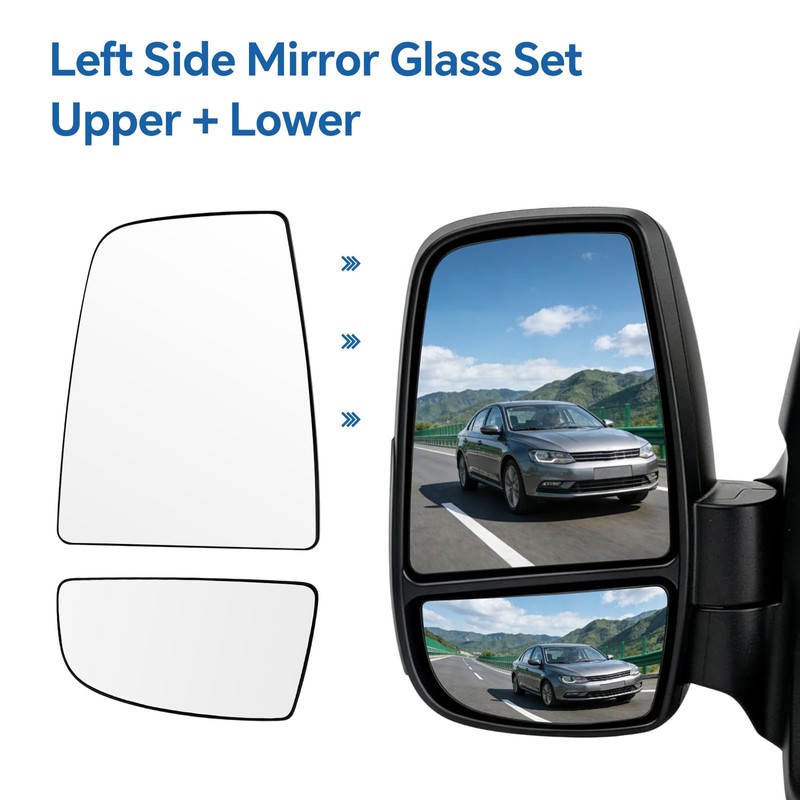 Aritoxy Passenger Right Side Lower Mirror Glass for Ford Transit