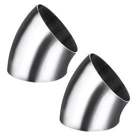 AIMCOCO - Codo de escape de acero inoxidable de 4 pulgadas, 45 grados, 16GA/. Tubo de tubo de acero inoxidable de 165 cm, para tubo de escape de coche, codo modificado, curva de pasamanos de escalera