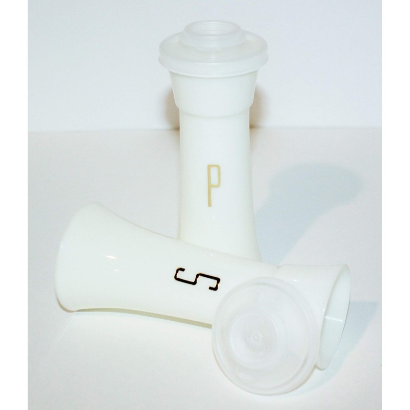 Vintage Tupperware Salt & Pepper Shakers Hourglass 6" Tall