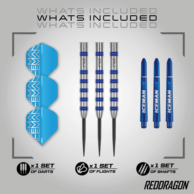 RED DRAGON Gerwyn Price Iceman Challenger 24g Tungsten Steel Darts