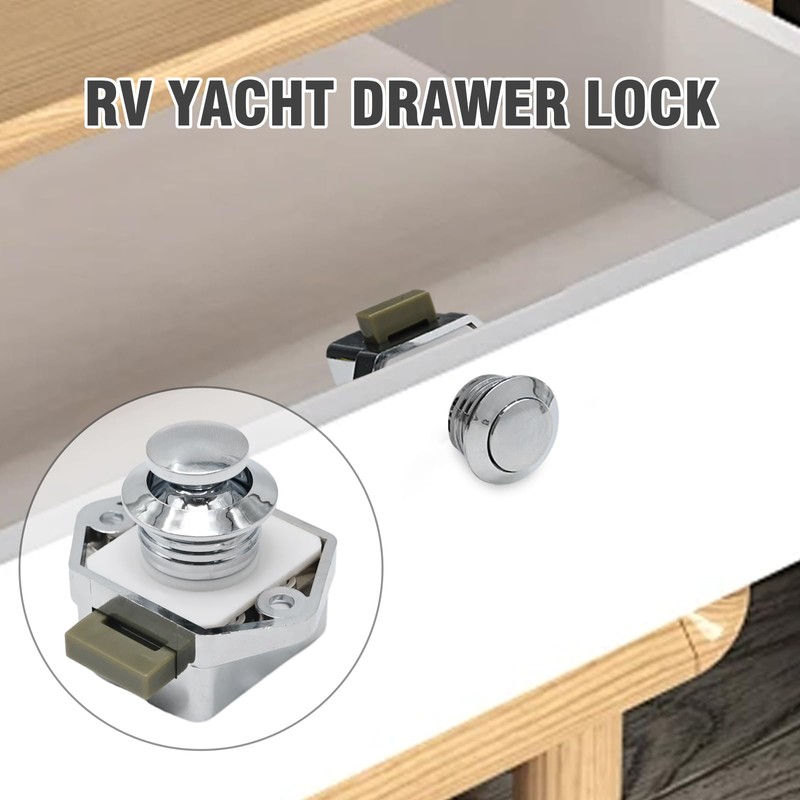 Hoypeyfiy 10pcs Push Button Drawer Door Latch Catch Cupboard Door